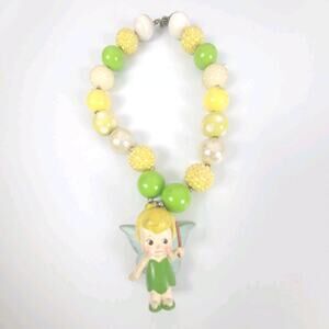 Tinker Bell Chunky Bead Necklace Bubble Bead